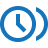 blue clock icon