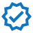 Blue tick icon